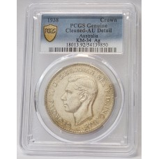 AUSTRALIA 1938 . CROWN . PCGS GENUINE